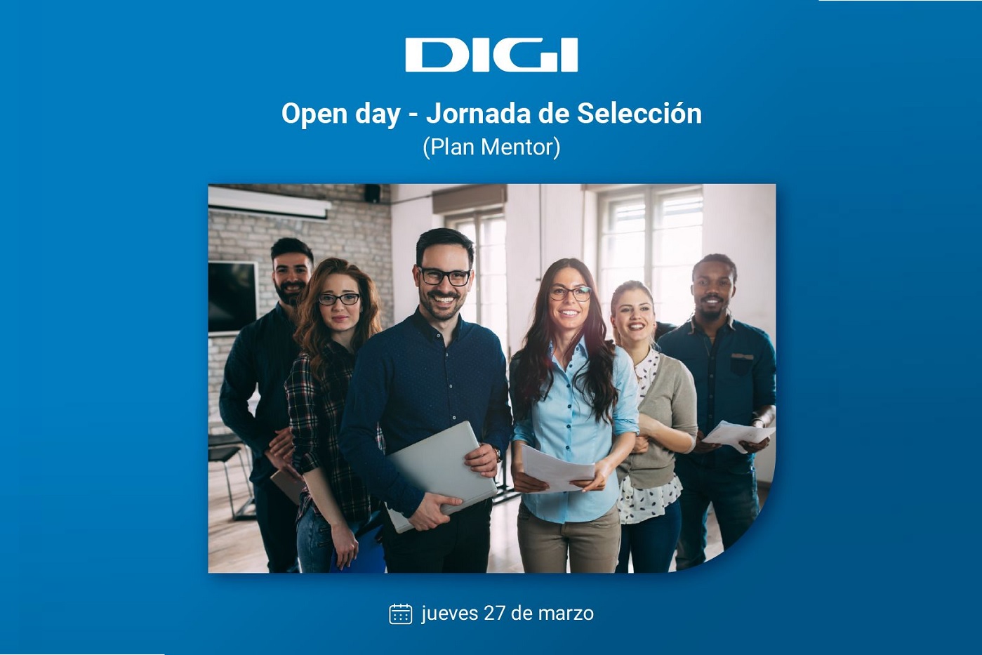 DIGI organiza una jornada de selección para cubrir 50 vacantes de su área comercial en Madrid